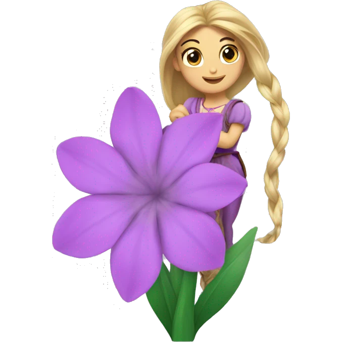 Rapunzel flower emoji