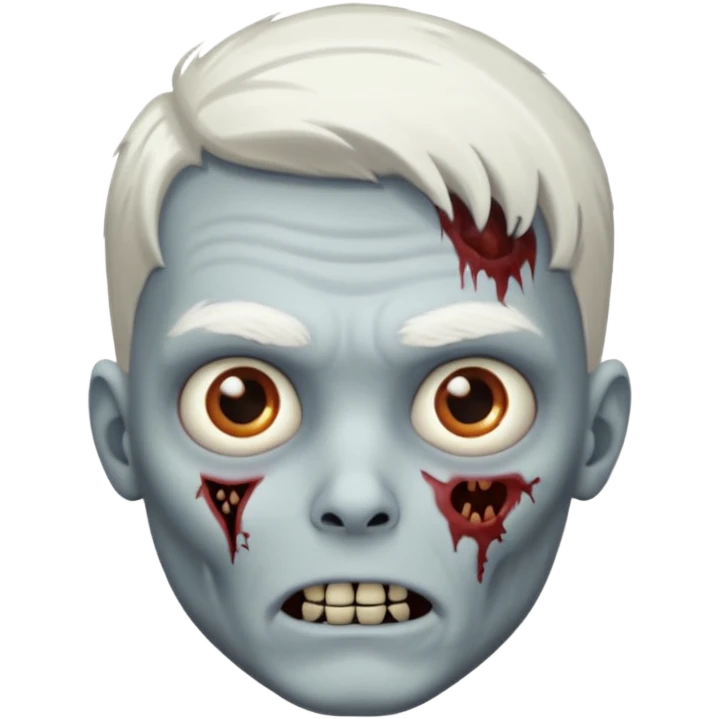 a zombie boy with a white hair emoji