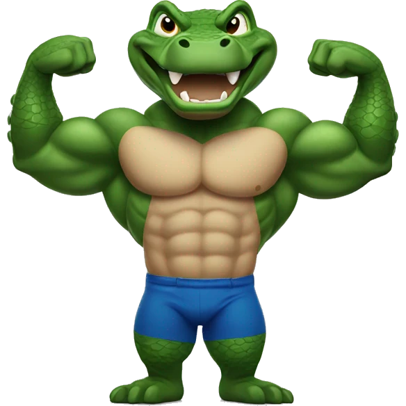 Gator flexing muscles  emoji