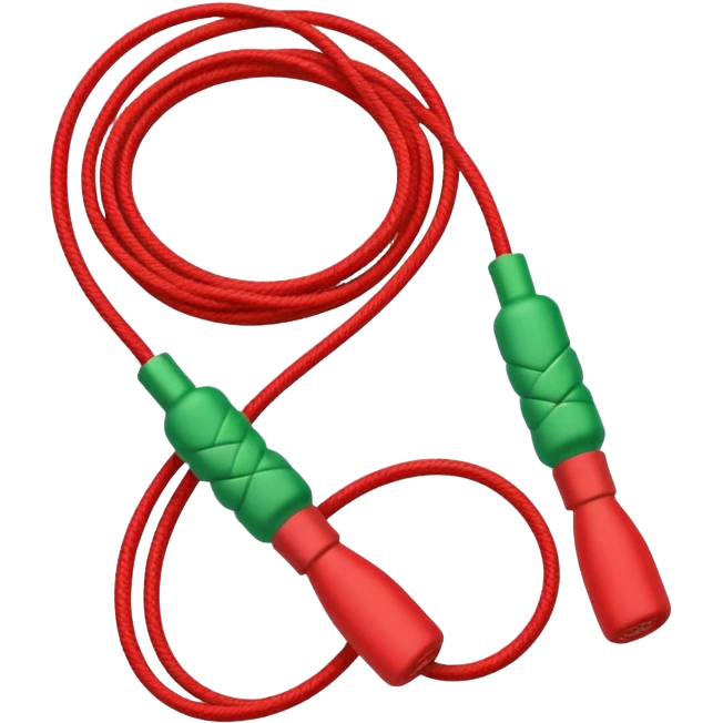 jump rope with christmas color emoji