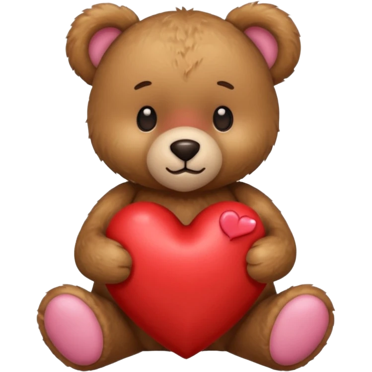 QTeddy bear hold heart emoji