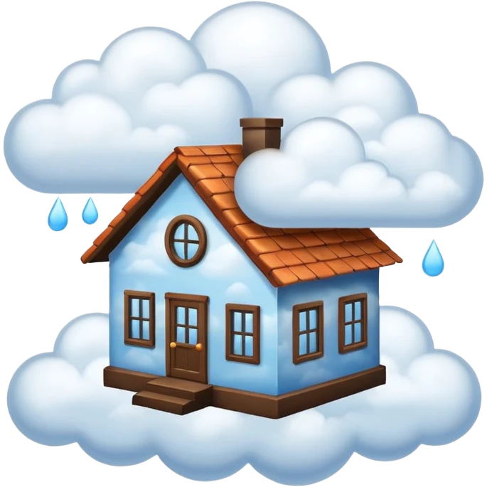 house made of clouds material  emoji