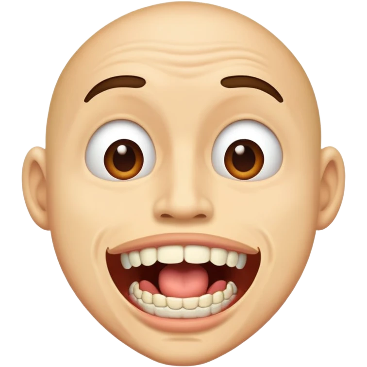 a man with a very big open mouth  emoji