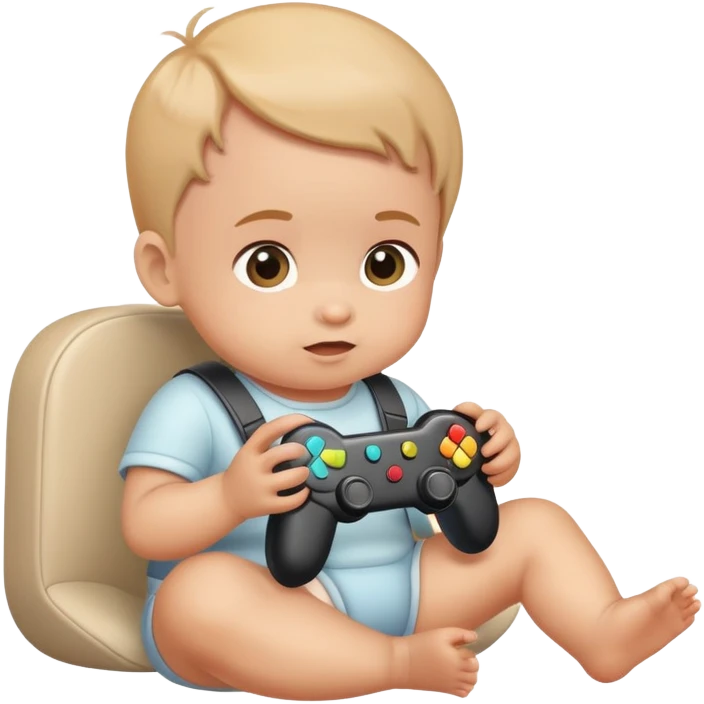 A baby with controller emoji