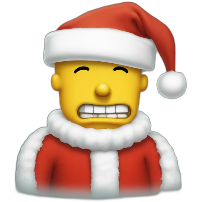 BART Simpson in a Santa suit emoji