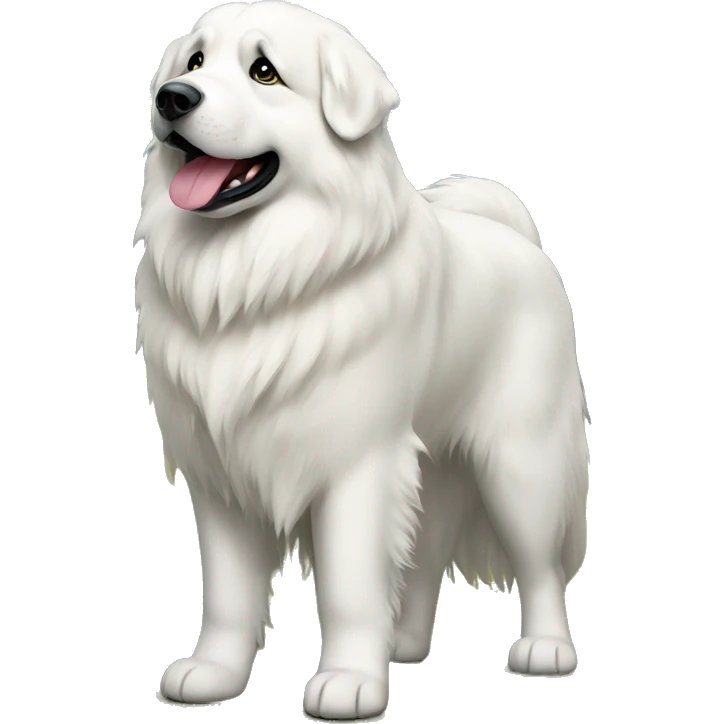 Great Pyrenees standing emoji