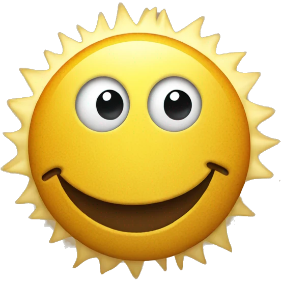 smiley with sun eyes emoji