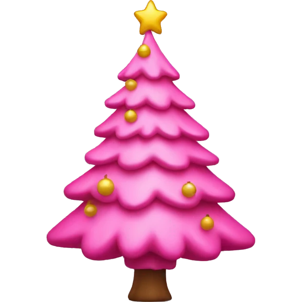 pink christmas tree emoji