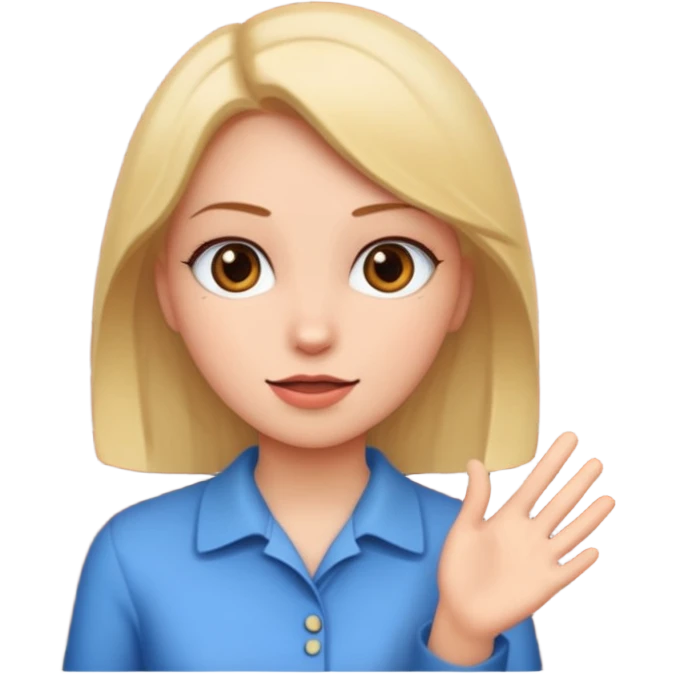 girl talking to a brick wall emoji