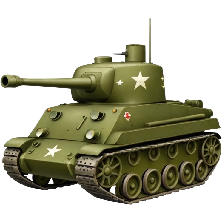 WWII T-34 tank, unmarked emoji