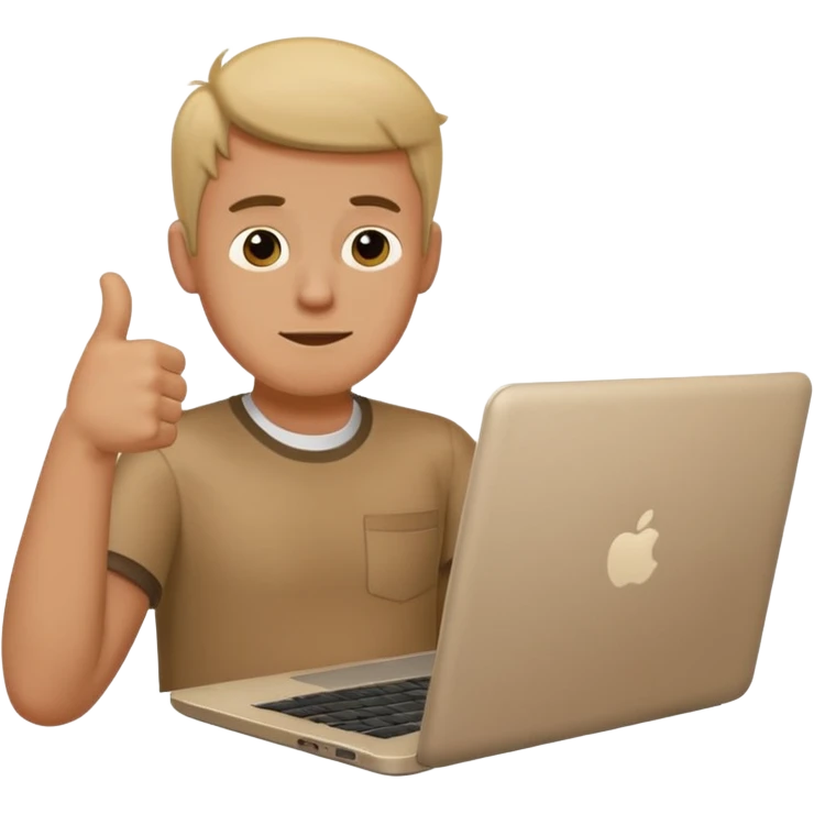 Create a 5 Emojis of my day and write a sentence about it... I am A Man...and i am techie and being tired and sleepy with a Laptop in front... emoji