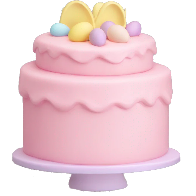Easter pastel light pink cake emoji