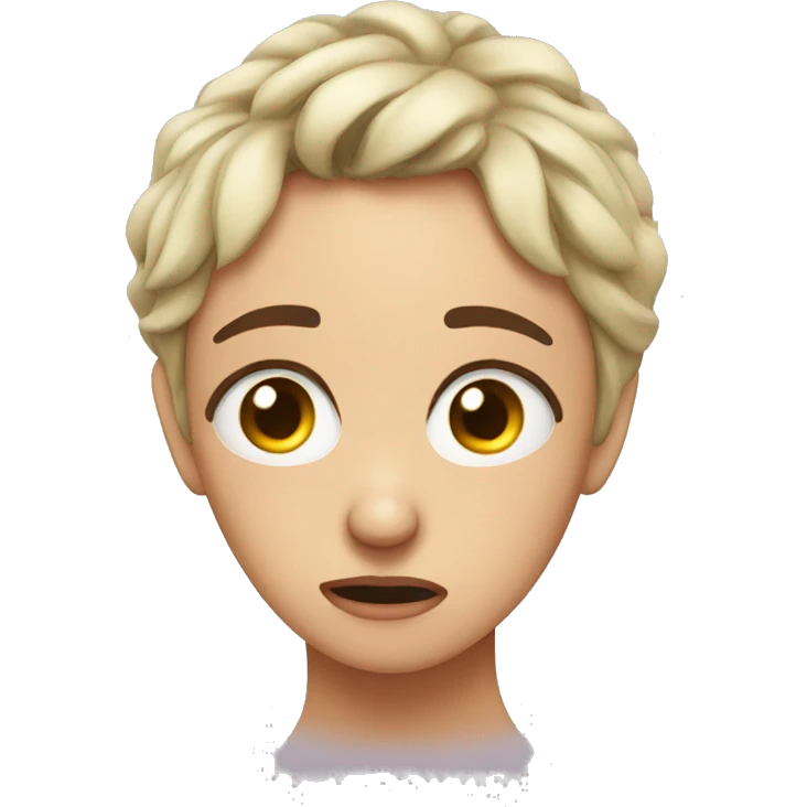 Exhausted tired eye bags girl  emoji