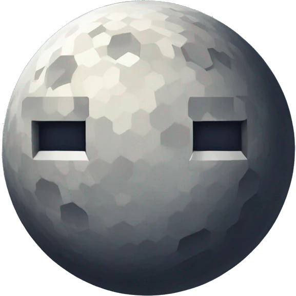 Minecraft style moon emoji