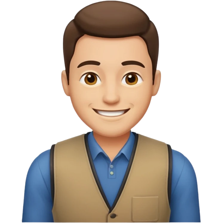 man in vest emoji