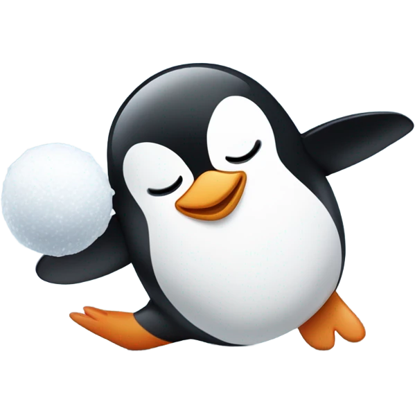 Penguin playing  emoji