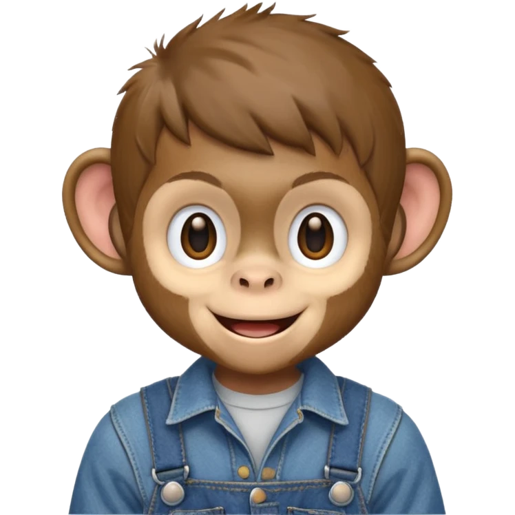Un singe qui est habillé comme un garçon emoji