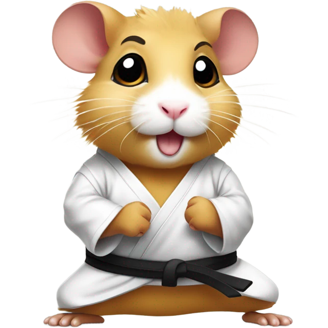 Hamster karate fighting emoji