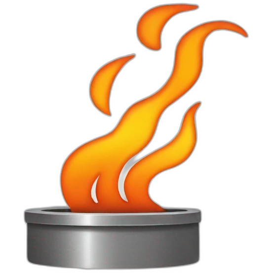 ArcelorMittal logo on fire emoji