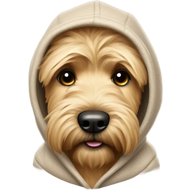 wheaten terrier in a hoodie emoji