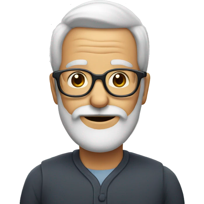 old man with beard and glasses emoji