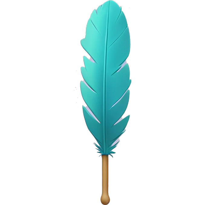 thin toy stick with two feathers on the end emoji