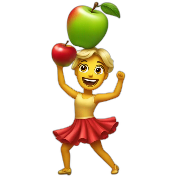 salsa dancing apple emoji
