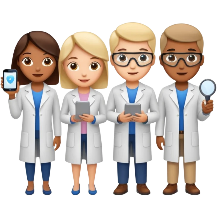 research and development team presenting new inventions emoji