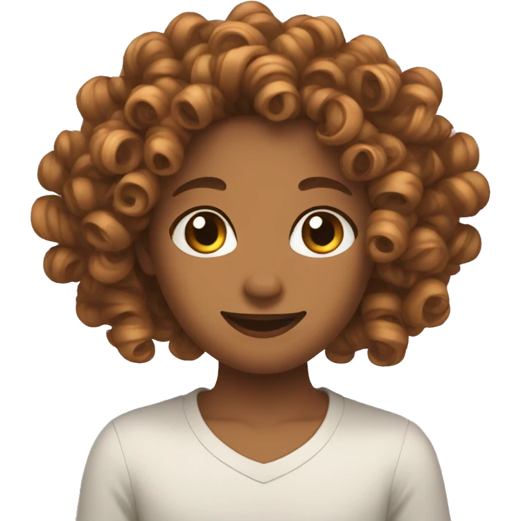 Finger coiling curly hair emoji