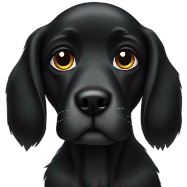 black dog emoji