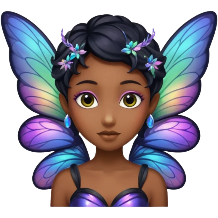 Black fairy emoji