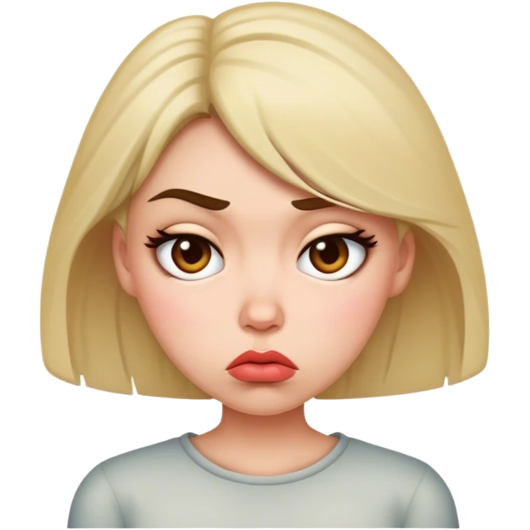 Pouting beg female emoji