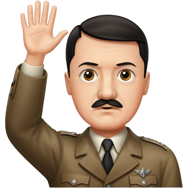 Hitler with arm straight raised emoji