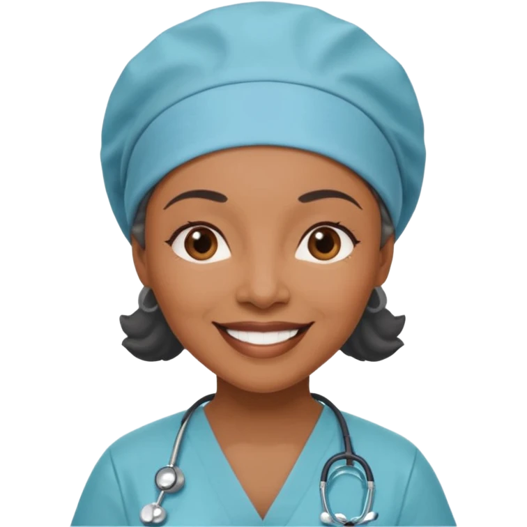 older black doctor woman with scrub cap emoji