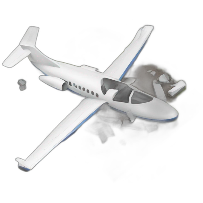 Plane crash building emoji