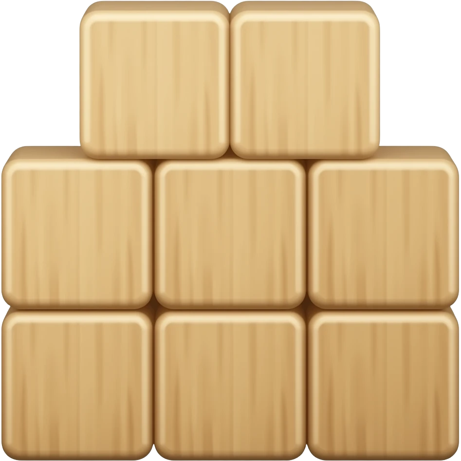 Wooden building blocks emoji