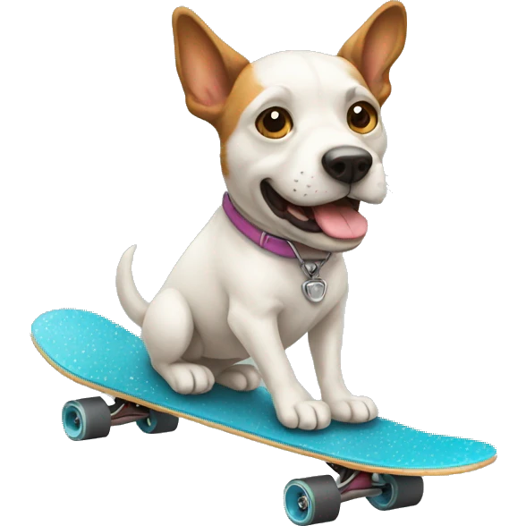 DOG ON SKATEBOARD emoji