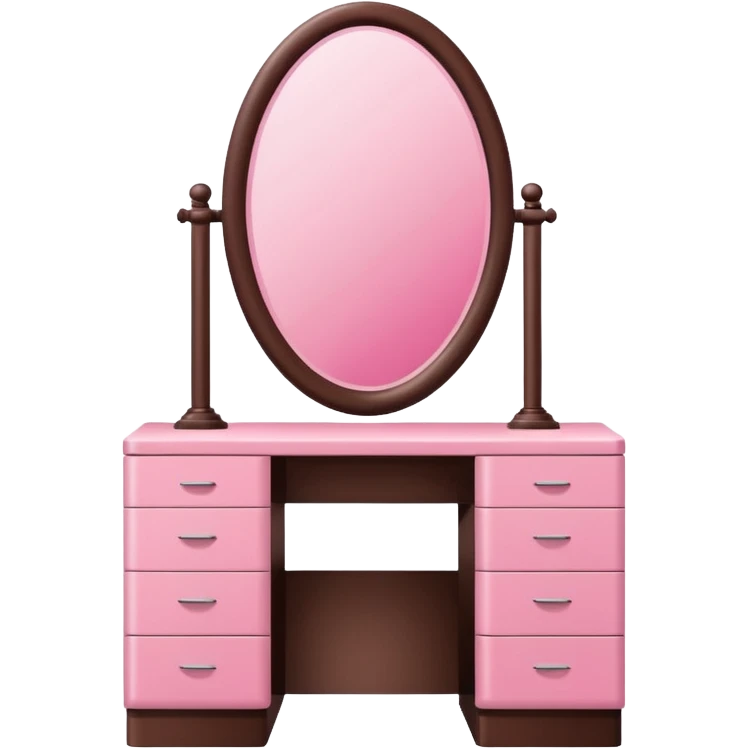 pink and brown modern vanity emoji