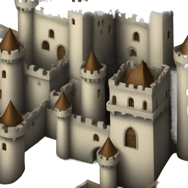 Medieval castle dark emoji