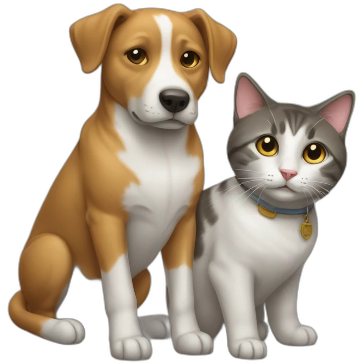 un chien et un chat emoji