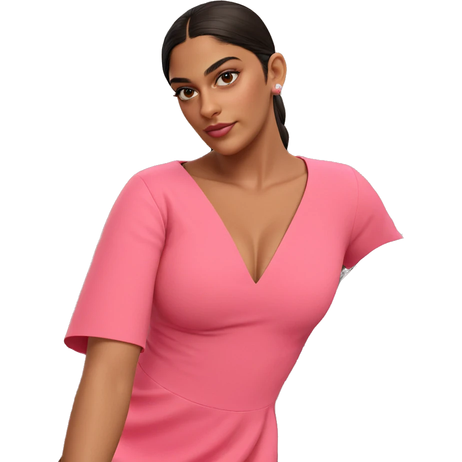girl in pink dress emoji