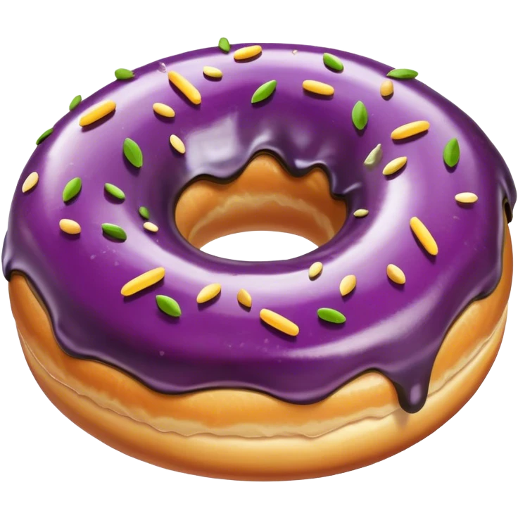 donut with eggplant emoji