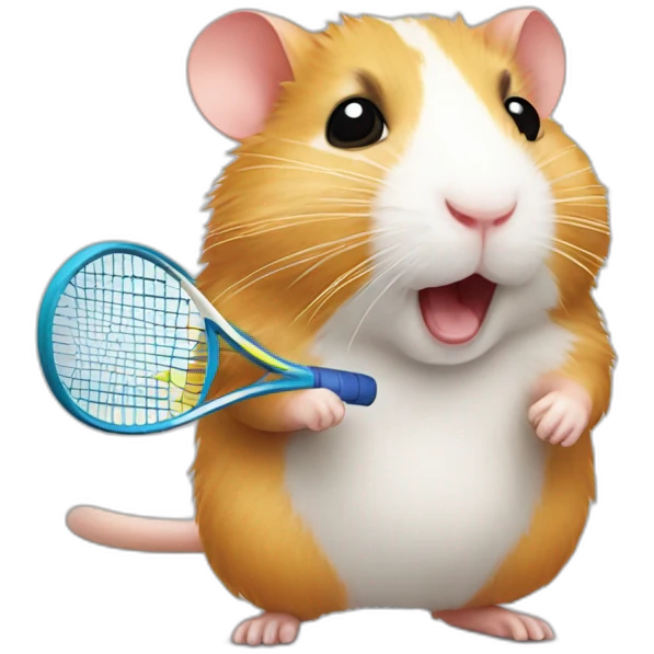 hamster playing tennis emoji
