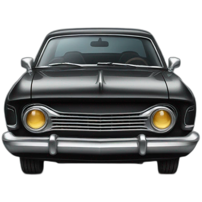 Black classic car emoji