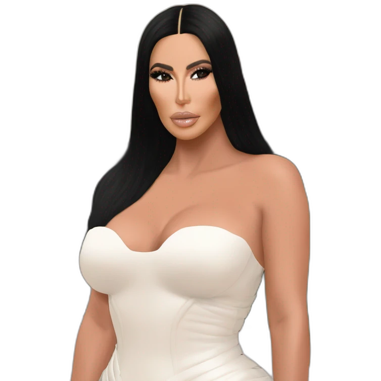 KIM kardashian wearing black balenciaga at met gala emoji