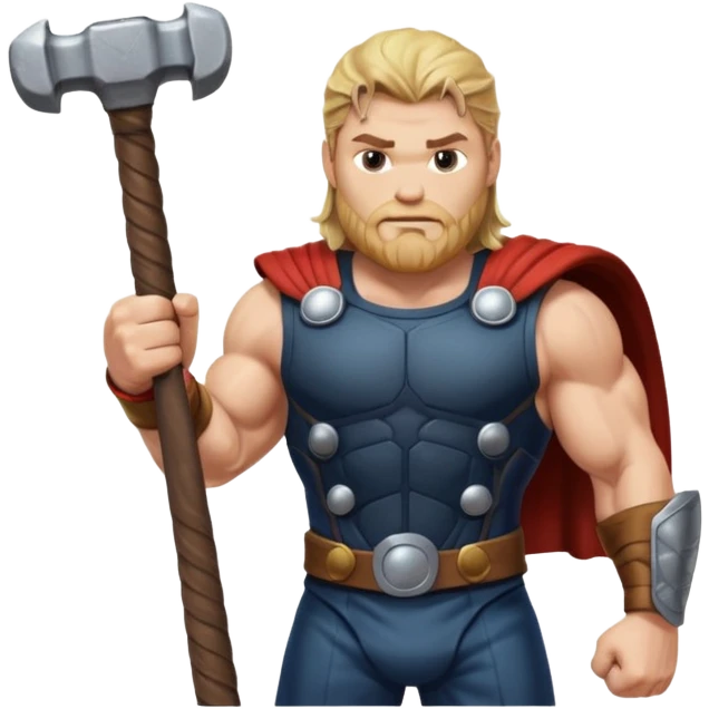 Thor emoji with hammer emoji