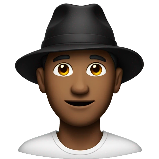 A red-skinned man with a black hat with 'P' on it emoji