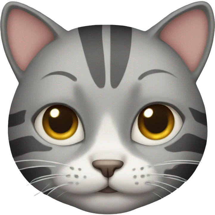 Grey striped cat  emoji