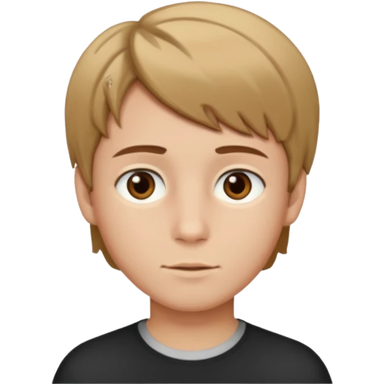 boy with brown hair and brown eyes short hair With blond tips emoji