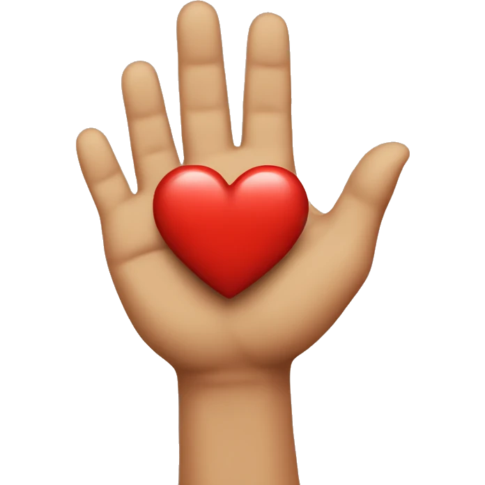 Handing out a big heart  emoji
